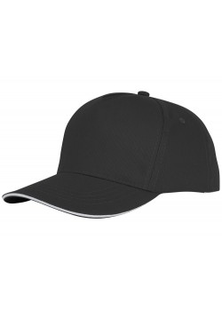 Пятипанельная кепка-сендвич Ceto, черный