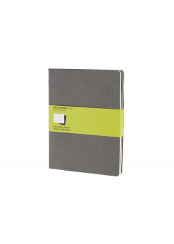 Записная книжка Moleskine Cahier (нелинованный, 3 шт.), ХLarge (19х25см), серый