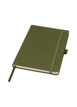 Блокнот Honua форматом A5 из переработанной бумаги с обложкой из переработанного ПЭТ, зеленый лесной