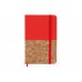 Блокнот А6 IRIS с комбинированной обложкой, натуральный/красный
