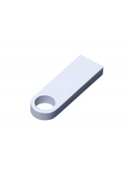 USB 2.0-флешка на 8 Гб с мини чипом и круглым отверстием, белый