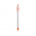 Ручка шариковая с белым корпусом и цветными вставками, белый/оранжевый