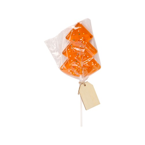 Карамель леденцовая на сахаре Елочка нарядная, 50г, оранжевый