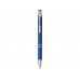 Шариковая кнопочная ручка Moneta с матовым антискользящим покрытием, синий