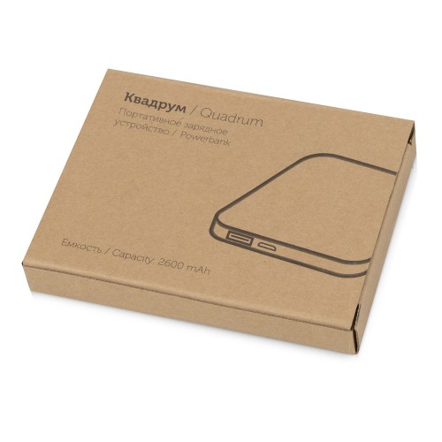 Портативное зарядное устройство (power bank) Квадрум, 2600 mAh, красный