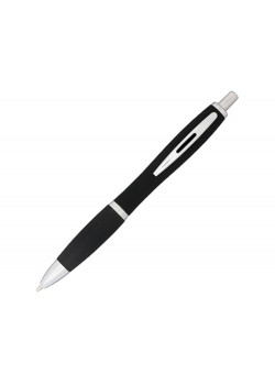 Прорезиненная шариковая ручка Nash, черный
