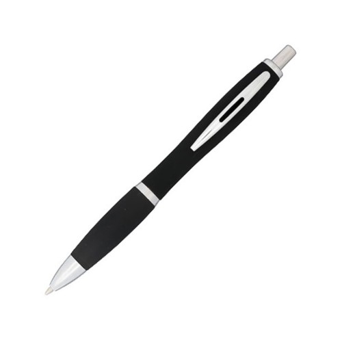 Прорезиненная шариковая ручка Nash, черный