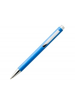 Шариковая ручка Tual из пшеничной соломы с кнопочным механизмом, cиний