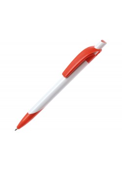 Ручка шариковая Тироль, белый/красный