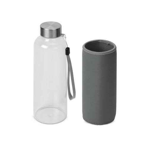 Бутылка для воды Pure c чехлом, 420 мл,серый