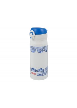 Термос из нерж. стали тм THERMOS JNL-402-BLWH SS V.Insulated Flask,400ml, бело-синий
