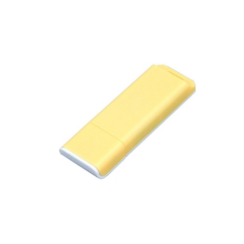 Флешка 3.0 прямоугольной формы, оригинальный дизайн, двухцветный корпус, 32 Гб, желтый/белый