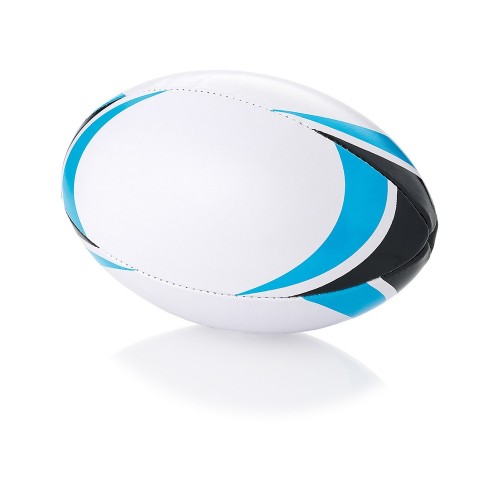 Мяч для регби Stadium, белый/голубой