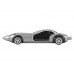 Ручка шариковая Сан-Марино в форме автомобиля с открывающимися дверями и инерционным механизмом движения, серебристая