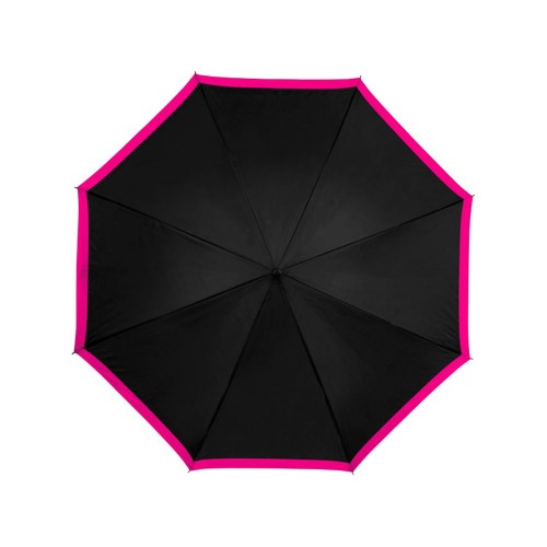 Зонт-трость Kris 23 полуавтомат, черный/фуксия