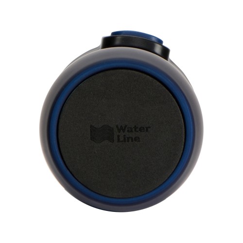 Вакуумная термокружка с кнопкой Streamline, Waterline, soft-touch, темно-синий