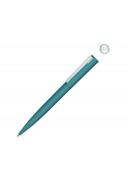 Металлическая шариковая ручка soft touch Brush gum, бирюзовый