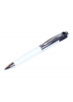 Флешка в виде ручки с мини чипом, 16 Гб, белый/серебристый