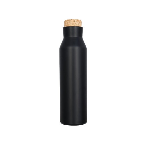 Вакуумная изолированная бутылка с пробкой, черный
