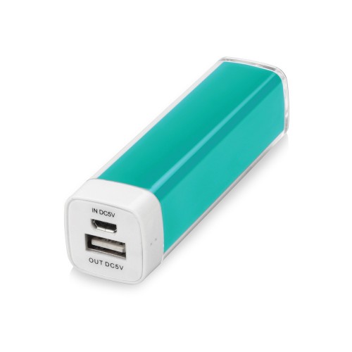 Портативное зарядное устройство Ангра, 2200 mAh, бирюзовый