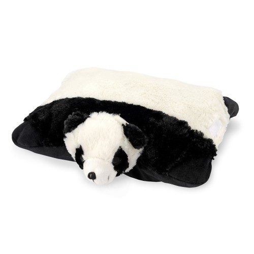 Подушка под голову Панда. С помощью липучки превращается в мягкую игрушку
