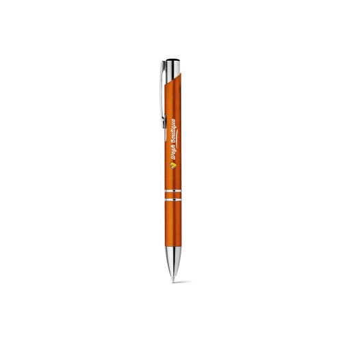 BETA PLASTIC. Шариковая ручка с зажимом из металла, Оранжевый