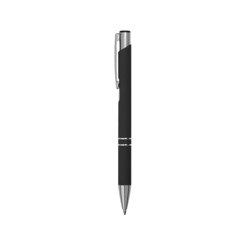 Ручка металлическая шариковая Legend Gum софт-тач, черный