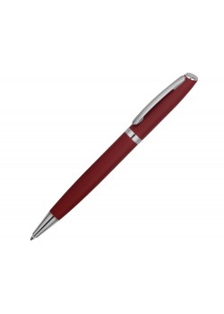 Ручка металлическая шариковая Flow soft-touch, красный/серебристый