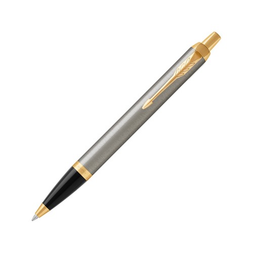 Ручка шариковая Parker IM Core Brushed Metal GT, серебристый/золотистый
