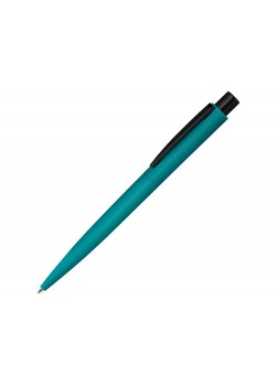 Ручка шариковая металлическая LUMOS M soft-touch, морская волна/черный