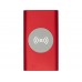 Беспроводное портативное зарядное устройство емкостью 4000 мАч Juice, красный