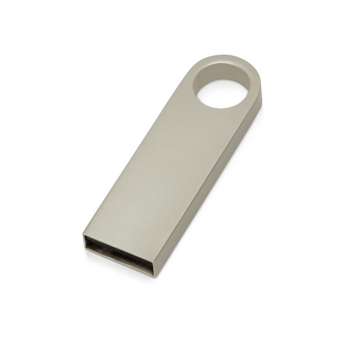 USB 2.0-флешка на 64 Гб с мини чипом и круглым отверстием, серебристый