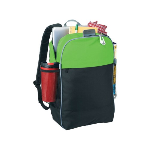 Рюкзак Popin Top Color для ноутбука 15,6, черный/зеленый