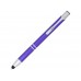 Шариковая кнопочная ручка-стилус Moneta из анодированного алюминия, пурпурный