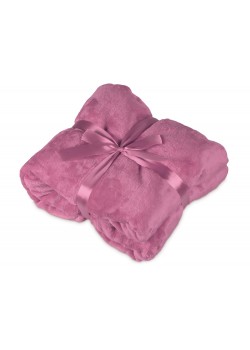 Плед мягкий флисовый Fancy, пыльно-розовый