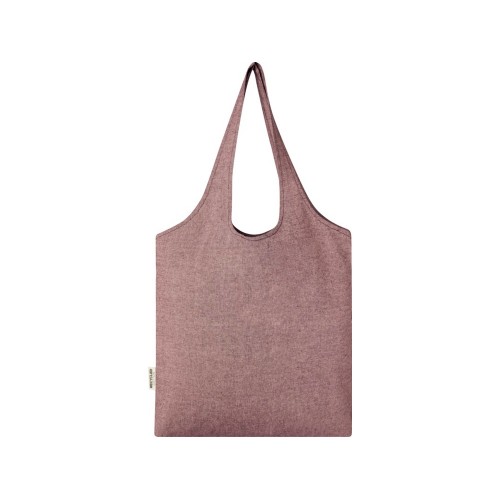 Модная эко-сумка Pheebs объемом 7 л из переработанного хлопка плотностью 150 г/м2, heather maroon