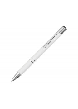 Ручка металлическая шариковая Legend Gum софт-тач, белый