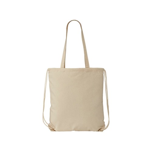 Рюкзак со шнурком Eliza из хлопчатобумажной ткани плотностью 240 г/м², натуральный