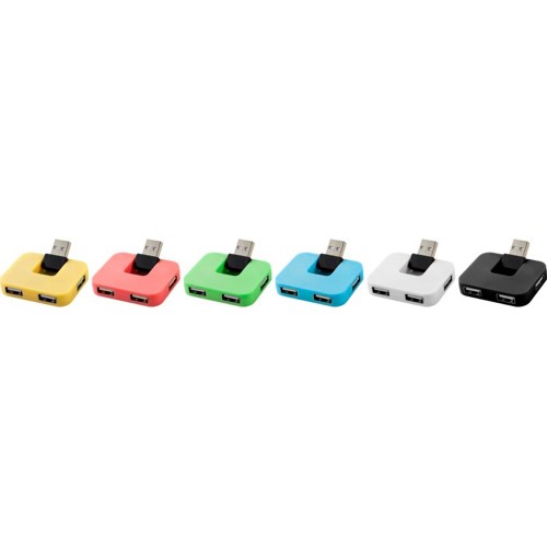 USB Hub Gaia на 4 порта, желтый