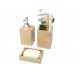Набор из 3 аксессуаров из бамбука для ванной комнаты Hedon, natural