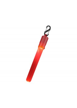 Фонарь Fluo с клипом, красный
