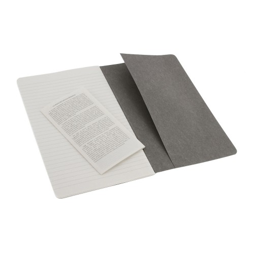 Записная книжка Moleskine Cahier (в линейку, 3 шт.), Large (13х21см), серый