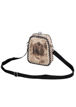 Фляга 508(белая кожа), 07 л