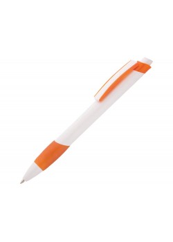 Ручка шариковая Соната, белый/оранжевый