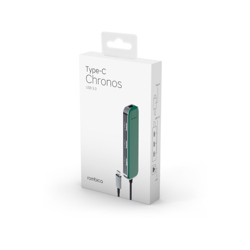 Хаб USB Rombica Type-C Chronos Green