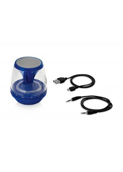 Портативная колонка Rave Light Up с функцией Bluetooth®, ярко-синий/прозрачный