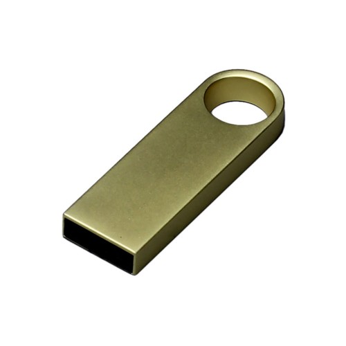 USB 2.0-флешка на 512 Мбайт с мини чипом и круглым отверстием, золотистый