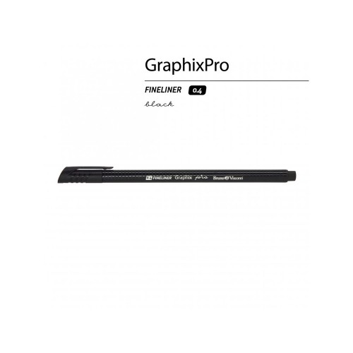 Ручкa BrunoVisconti капиллярная, 0.4 мм, черная Graphixpro FINELINER