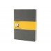 Записная книжка Moleskine Cahier (в клетку, 3 шт.), ХLarge (19х25см), серый