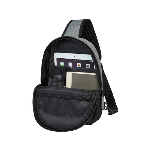 Двухцветная сумка на одно плечо Reclaim объемом 3,5 л, изготовленная из переработанных материалов по стандарту GRS , серый яркий